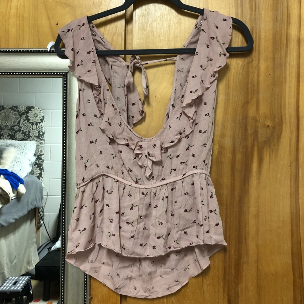 Floral American Eagle top